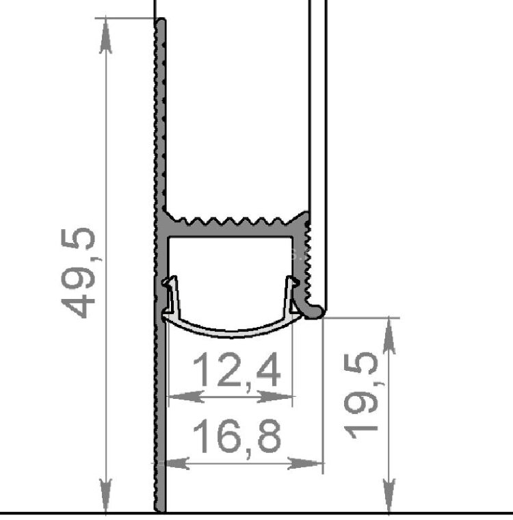 Заказать Рассеиватель для теневого профиля Мега-Трейд ТП-50LEDр 2м Заказать Рассеиватель для теневого профиля Мега-Трейд ТП-50LEDр 2м