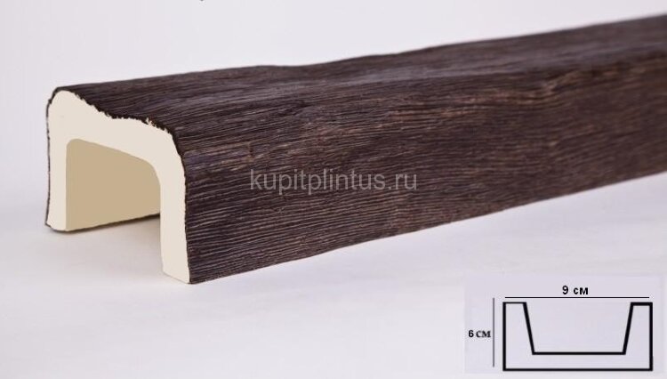 Заказать Балка из полиуретана 6х9 см Уникс Классика Б1 Темный дуб 2 м Заказать Балка из полиуретана 6х9 см Уникс Классика Б1 Темный дуб 2 м