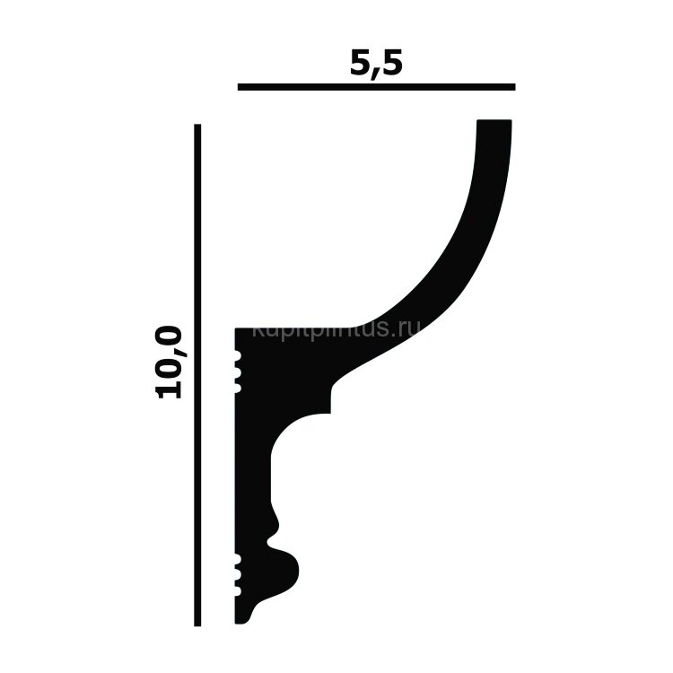 Заказать Потолочный плинтус 55х100 мм Перфект Плюс P79 белый 2 м Заказать Потолочный плинтус 55х100 мм Перфект Плюс P79 белый 2 м
