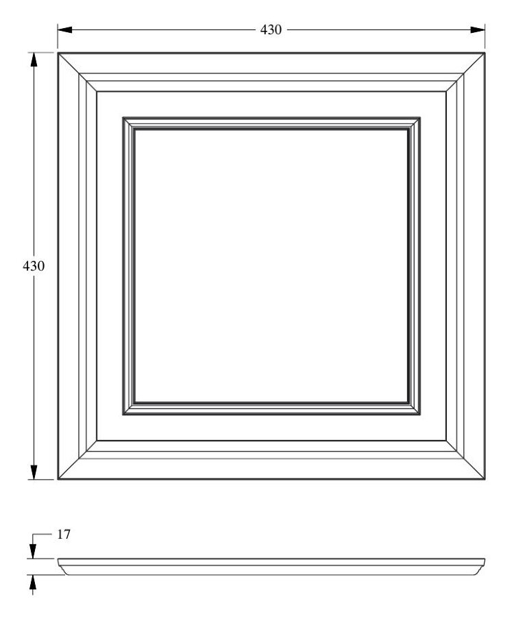 Заказать Дверная накладная панель Orac Decor Duropolymer D506 430х430 мм Заказать Дверная накладная панель Orac Decor Duropolymer D506 430х430 мм