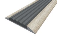 Порог противоскользящий с серой вставкой Д15 КД Дуб венеция (декорированный) 2,7 м Порог противоскользящий с серой вставкой Д15 КД Дуб венеция (декорированный) 2,7 м