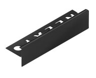 Профиль лестничный F-образный алюминиевый 10 мм NEEXY PV53-19 BBL черный блестящий 2.7 м