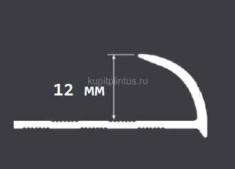 Заказать C-образный профиль алюминий для плитки 12 мм PV09-19 черный блестящий 2,7 м 