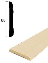 Наличник фигурный ПВХ Lemal 22068 68 мм Цвет 0073 Бук светлый 2,2 м