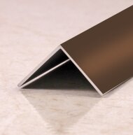 Угол защитный 30х30 мм прямой алюминий PV75-07 Бронза блестящая 2,7 м