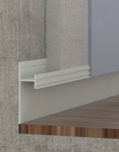 Алюминиевый плинтус теневой с LED подсветкой с экраном ПО-195 без покрытия 2,7 м