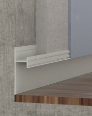 Алюминиевый плинтус теневой с LED подсветкой с экраном ПО-195 без покрытия 2,7 м Алюминиевый плинтус теневой с LED подсветкой с экраном ПО-195 без покрытия 2,7 м