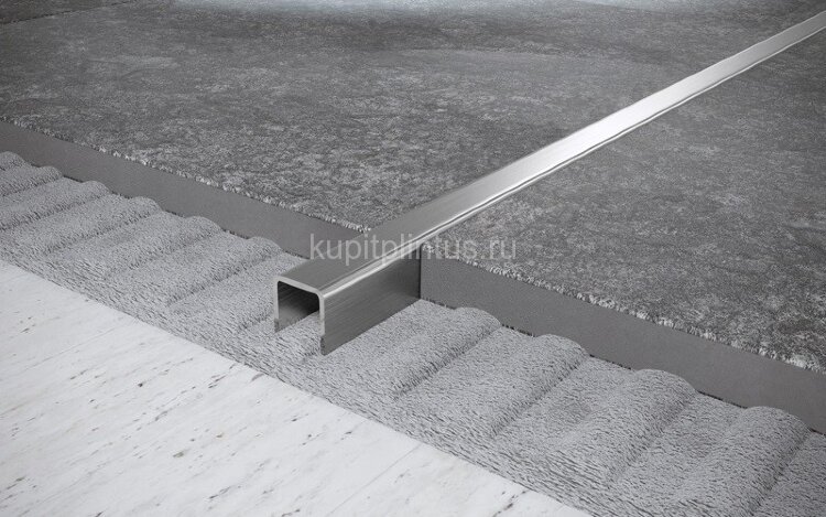 Заказать Стальной П-образный профиль 10х20 FSUP20-S сатинированный 2,7м Заказать Стальной П-образный профиль 10х20 FSUP20-S сатинированный 2,7м