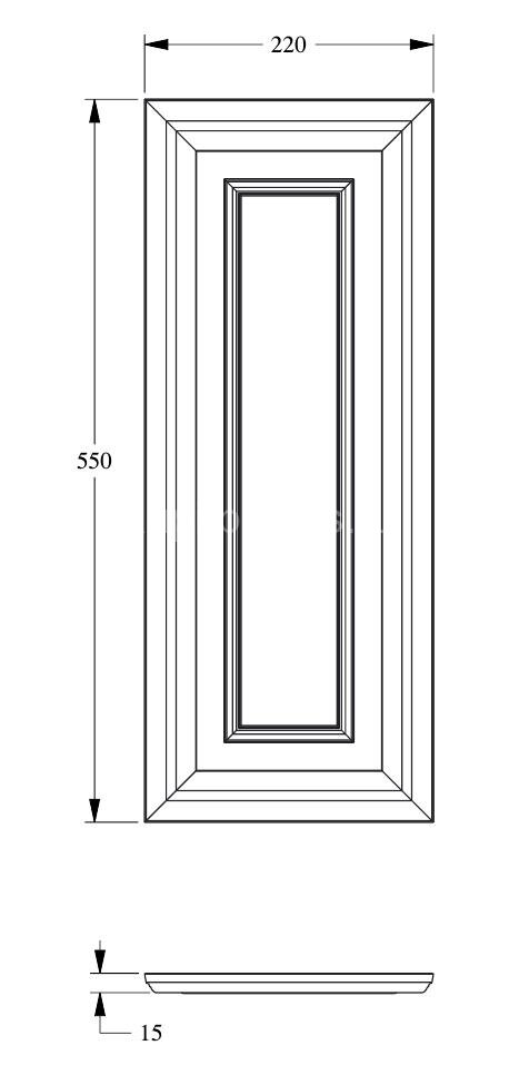 Заказать Дверная накладная панель Orac Decor Duropolymer D504 550х220 мм Заказать Дверная накладная панель Orac Decor Duropolymer D504 550х220 мм