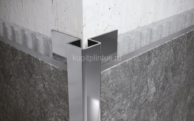 Заказать Стальной профиль закладной для плитки 15х30 мм FMR 15х30 P полированная сталь 2,7 м 