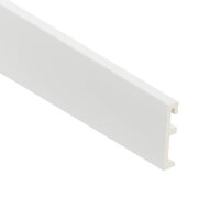 Напольный плинтус 80 мм SALAG ALPHA Bialy AP81U1 гибридный ПВХ белый 2.4 м (80х16х2400 мм)