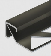 Алюминиевый профиль для плитки внешний Квадрат 14х14 мм PV72-18 черный матовый 2,7 м