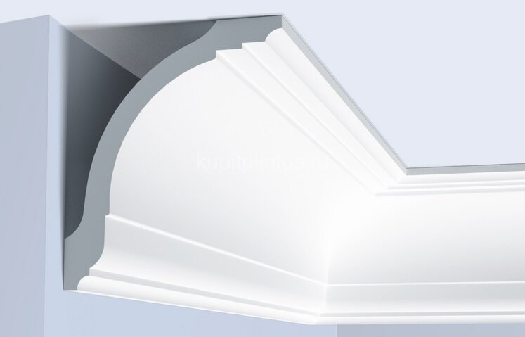 Заказать Потолочный плинтус 150х150 мм Hiwood A212 белый полистирол 2 м 