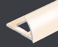 C-профиль для плитки алюминий 10 мм PV17-25 слоновая кость Ral 1013 2,7 м