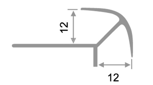 Заказать Профиль алюминиевый под плитку фигурный ПО-12х12 Бронза глянцевая 2,7 м 