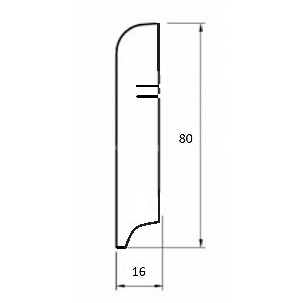 Заказать Плинтус напольный МДФ Hannahholz 80х16 Дуб серый 2,4 м 