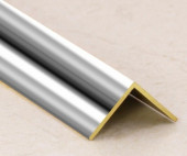 Латунный уголок 15х15 мм ЛПН-15/15 латунный хром полированный 2,7 м