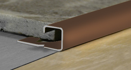 Заказать Профиль для плитки угловой внутренний С-образный 10 мм алюминий PV54-07 Бронза блестящая 2,7 м 