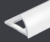 C-образный алюминиевый профиль для плитки 8 мм PV16-24 белый Ral 9016 2,7 м