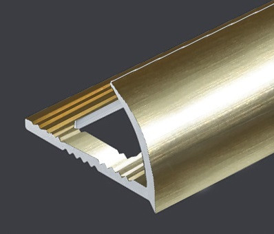 Заказать C-образный алюминиевый профиль для плитки 8 мм PV16-13 песок блестящий 2,7 м 