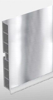 Цоколь кухонный ПВХ 100 мм Thermoplast MR189 Цвет Серебро 3 м