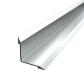 Алюминиевый уголок 21х21 мм ПВ21х21 внутренний серебро люкс 2,7 м