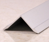 Алюминиевый уголок 21х21 мм ПВ21х21 внутренний серебро матовое 2,7 м