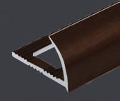 C-профиль для плитки алюминий 10 мм PV17-38 темно-коричневый Ral 8017 2,7 м